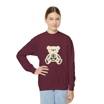 Skeleton Teddy Bear Sweatshirt | Y2K Streetwear Crewneck | Oversized Aesthetic Pullover | Cozy Fall Hoodie | Trending TikTok Outfit 2025