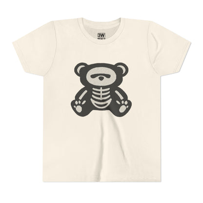 Kids Tee Teddy Bear Skeleton Gothic Halloween Shirt