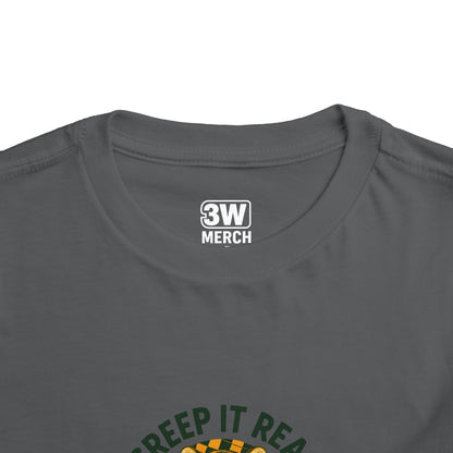 Cute Toddler Short Sleeve Tee with Tiger 'Creep It Real' Design, Kids' Summer Shirt, Halloween Outfit, Everyday Wear, Gift for Toddlers