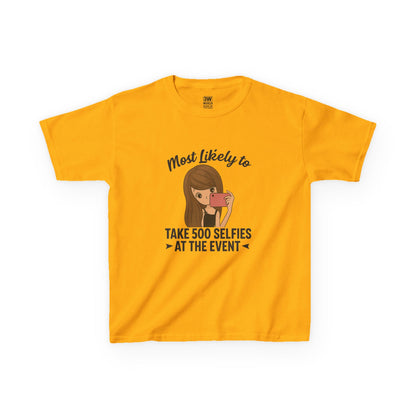 Kids Tee - Selfie Motivational Trendy Fun Design for Kids