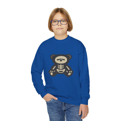 Skeleton Teddy Bear Sweatshirt | Y2K Streetwear Crewneck | Oversized Aesthetic Pullover | Cozy Fall Hoodie | Trending TikTok Outfit 2025