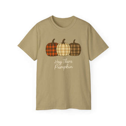 Customizable slogan Pumpkin T-Shirt | Plaid Pumpkin Fall Tee 🍂 | Cute Autumn Outfit | Cozy Fall Shirt | Pumpkin Patch Top | Trending Fall Aesthetic 2025
