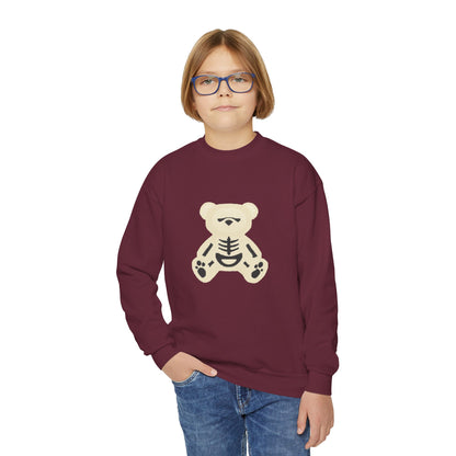 Skeleton Teddy Bear Sweatshirt | Y2K Streetwear Crewneck | Oversized Aesthetic Pullover | Cozy Fall Hoodie | Trending TikTok Outfit 2025