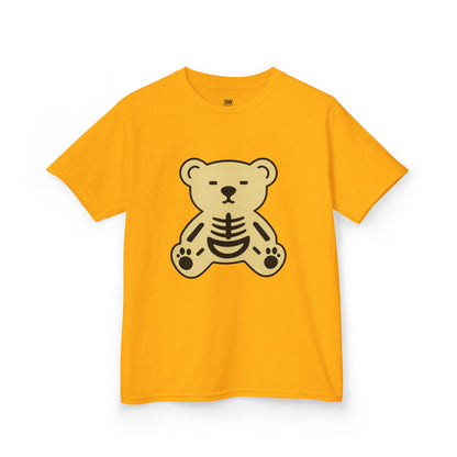 Halloween Skeleton Bear Kids Tee, Cute Graphic Tee, Halloween Costume Shirt, Birthday Gift for Kids, Fun Toddler Apparel
