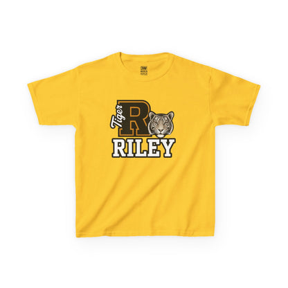 Personalized Tiger Mascot Varsity T-Shirt – Custom School Spirit Tee