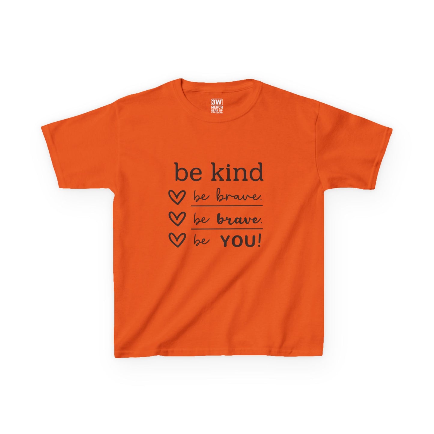 Kids Tee Inspirational Be Kind Be Brave Motivational Shirt Kids Inspirational Tee, for Boys and Girls, Everyday Wear, Gift for Children