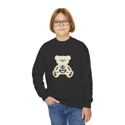 Skeleton Teddy Bear Sweatshirt | Y2K Streetwear Crewneck | Oversized Aesthetic Pullover | Cozy Fall Hoodie | Trending TikTok Outfit 2025