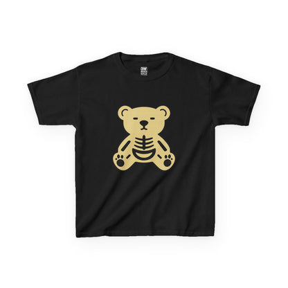 Halloween Skeleton Bear Kids Tee, Cute Graphic Tee, Halloween Costume Shirt, Birthday Gift for Kids, Fun Toddler Apparel