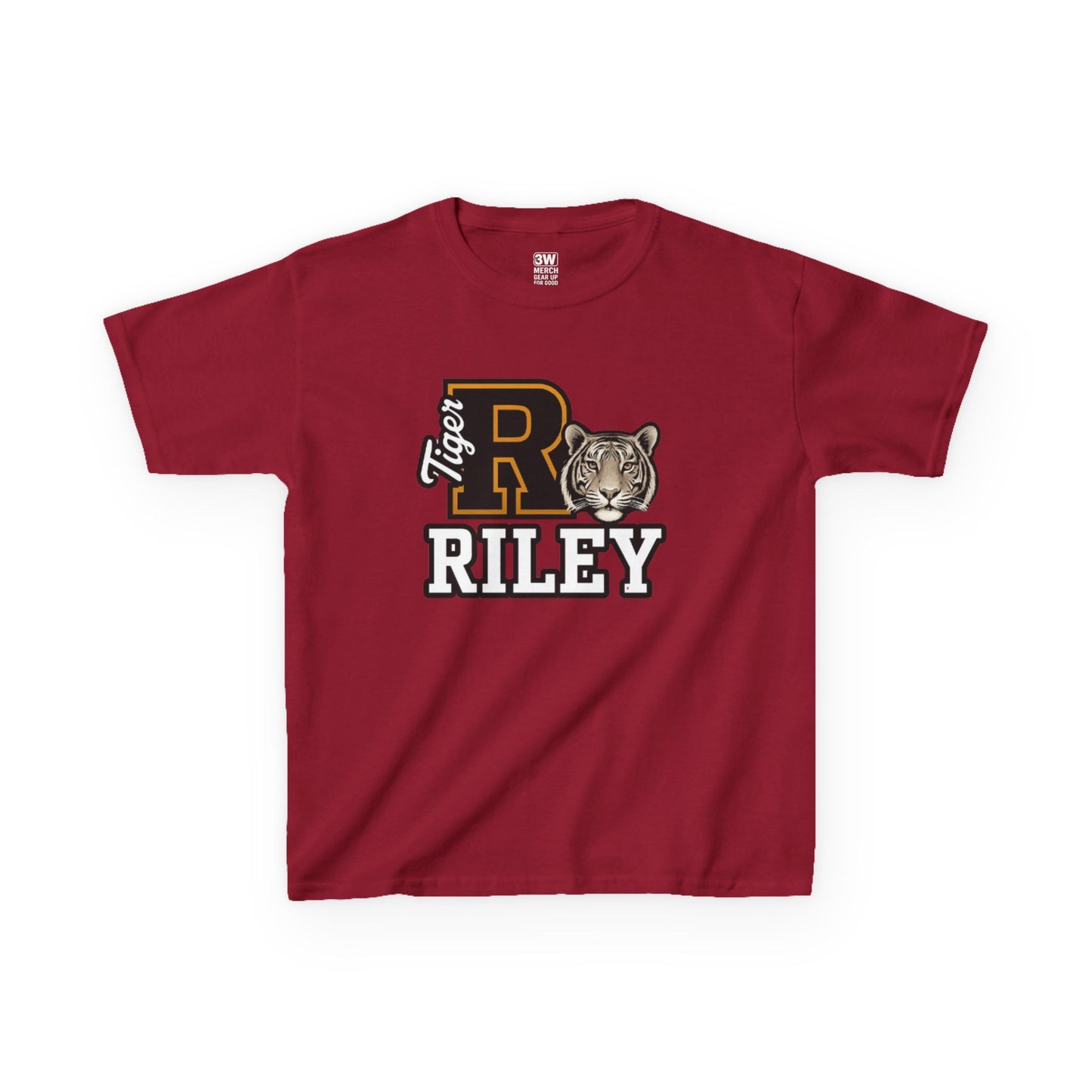 Personalized Tiger Mascot Varsity T-Shirt – Custom School Spirit Tee