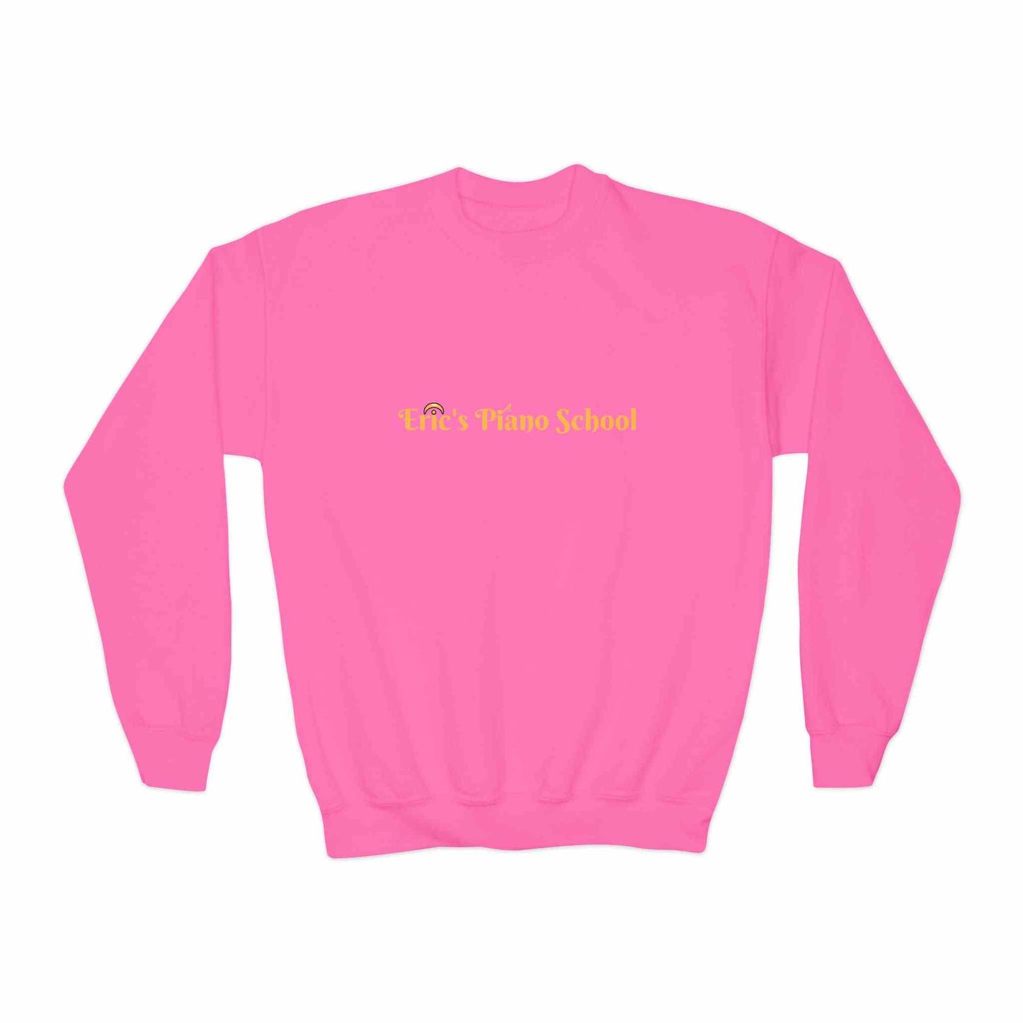 Youth sweatshirt crewneck with piano school emblem for young music learners