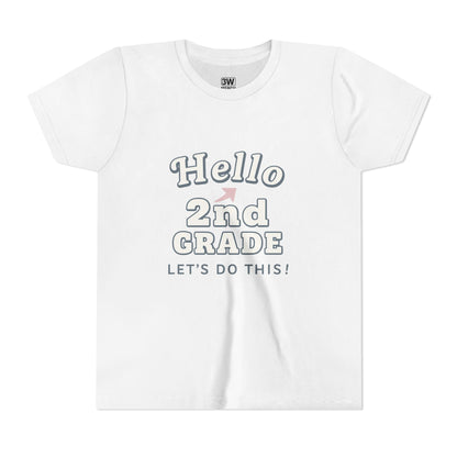 Hello 2nd Grade Youth Tee | Back to School Shirt, Kids Learning Gear, Fun Classroom Clothing, Educational Apparel, Teacher Gift