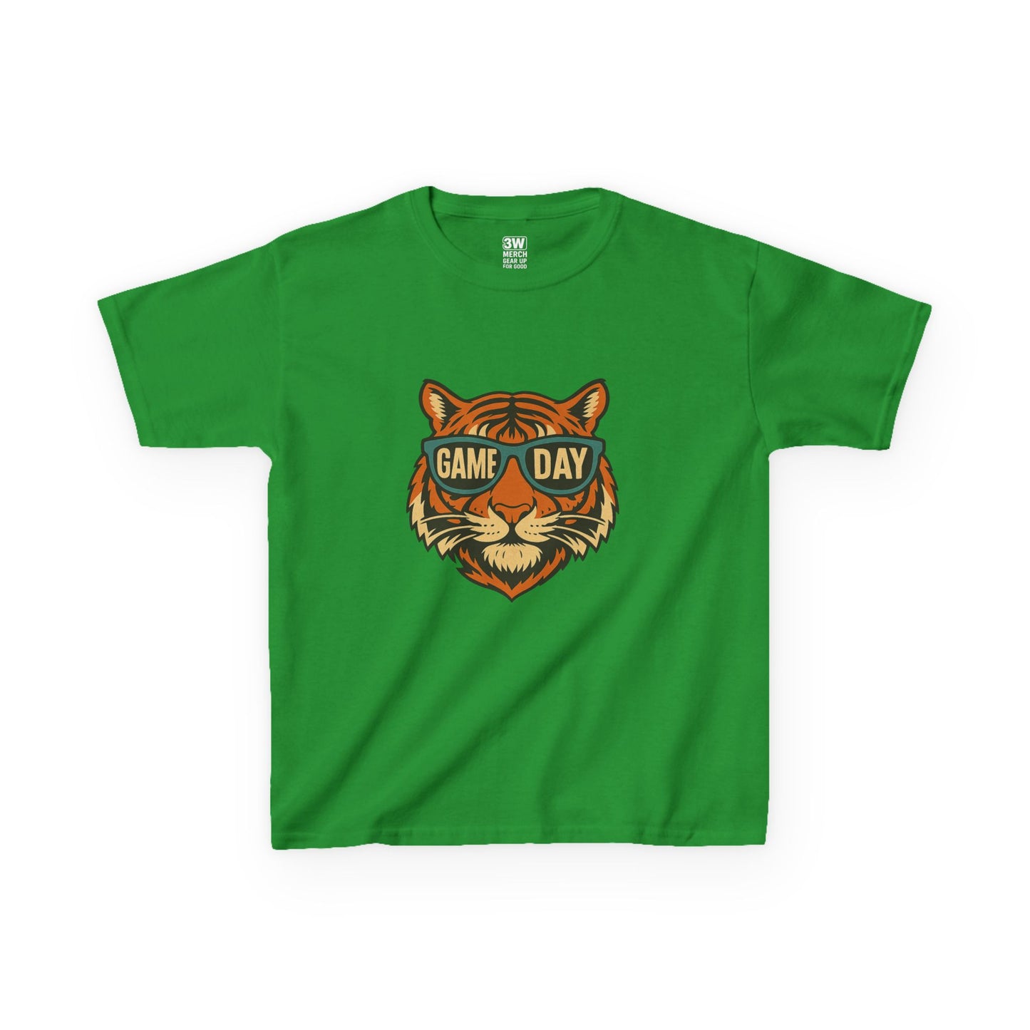 Kids Tee - Game Day Tigers Mascot T Shirt, Spirit Wear for Kids, Back to School
