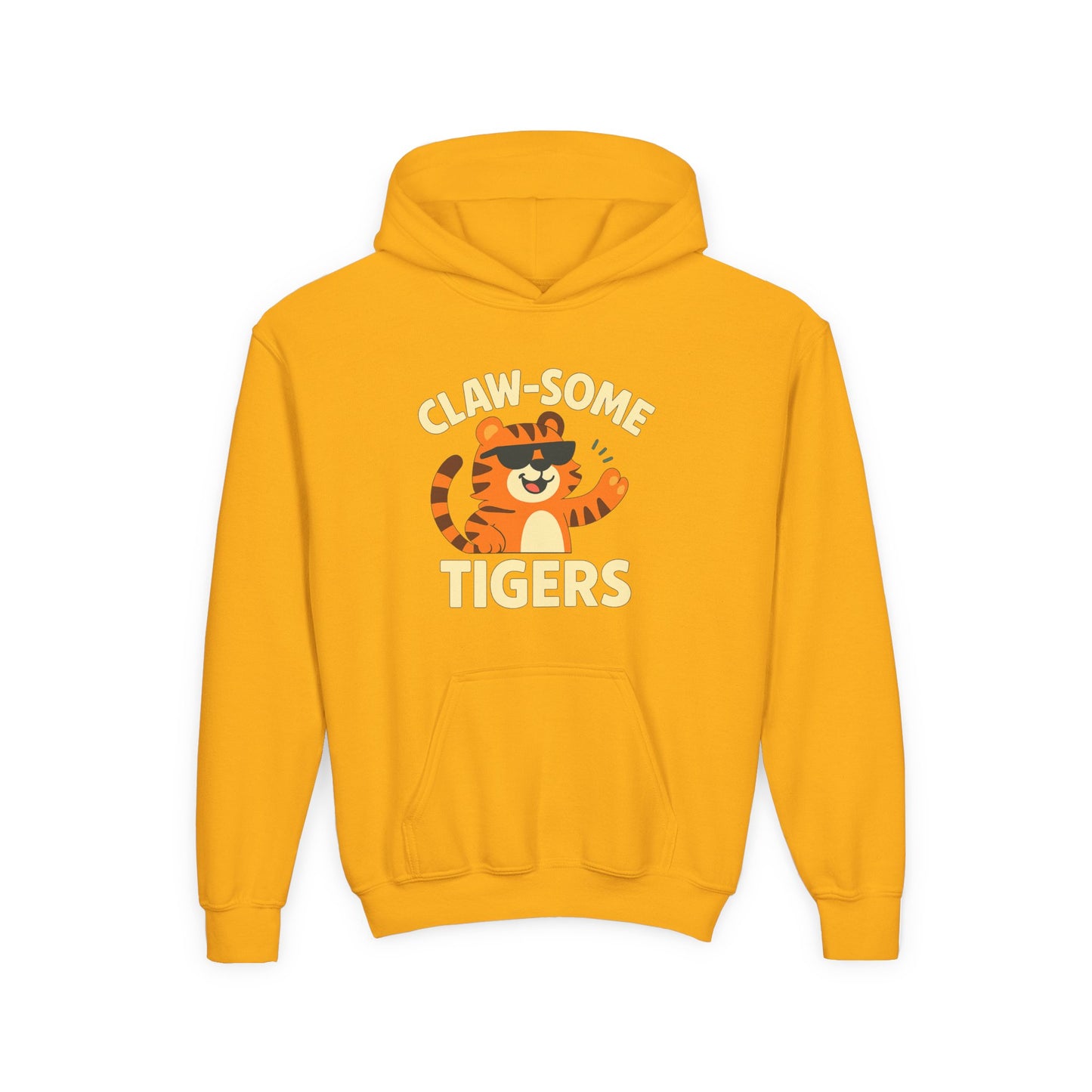 Claw-some Tigers Youth Hoodie, Fun Children's Sweatshirt, Cute Tiger Sweatshirt, Animal Lovers Gift, Perfect for Kids' Parties
