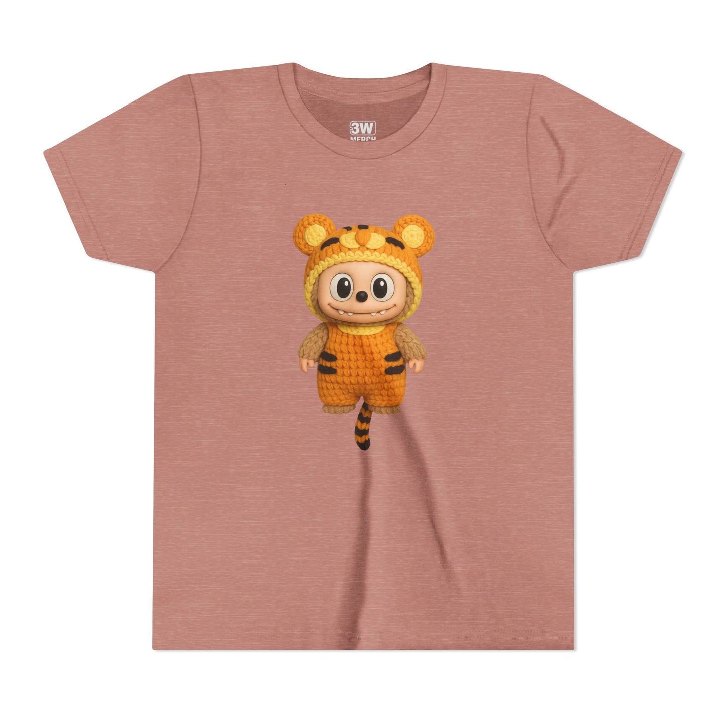 Tiger-Inspired Labooboo Youth Tee, Kids Animal T-Shirt, Fun Playwear, Gift for Birthdays, Woodland Adventure, Back-to-School, Halloween