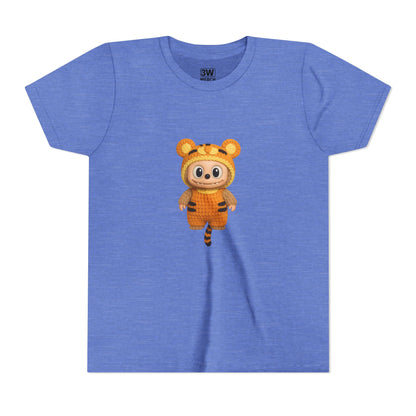 Tiger-Inspired Labooboo Youth Tee, Kids Animal T-Shirt, Fun Playwear, Gift for Birthdays, Woodland Adventure, Back-to-School, Halloween