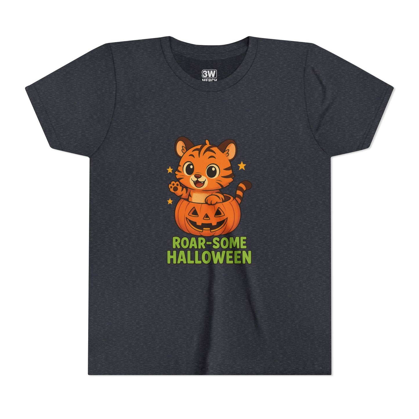 Roar-some Halloween Youth Tee | Fun Kids' Shirt for Halloween Parties, Trick-or-Treating, Costume Events, Autumn Wear, Gift Ideas, Motivation T-shirts