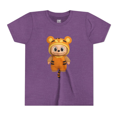 Cute Tiger-Inspired Youth Tee, Kids Animal T-Shirt, Fun Playwear, Gift for Birthdays, Woodland Adventure