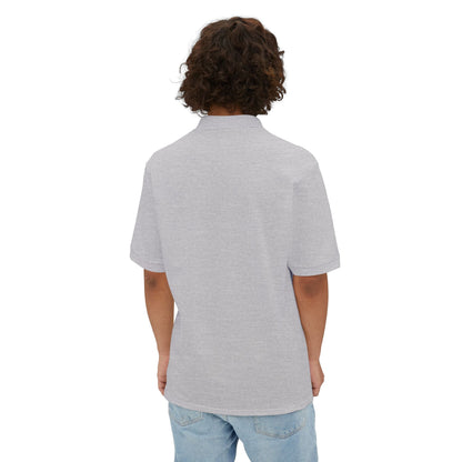 Men's light breathable custom piqué polo shirt with Coastal Coffee Logo embroidered on chest