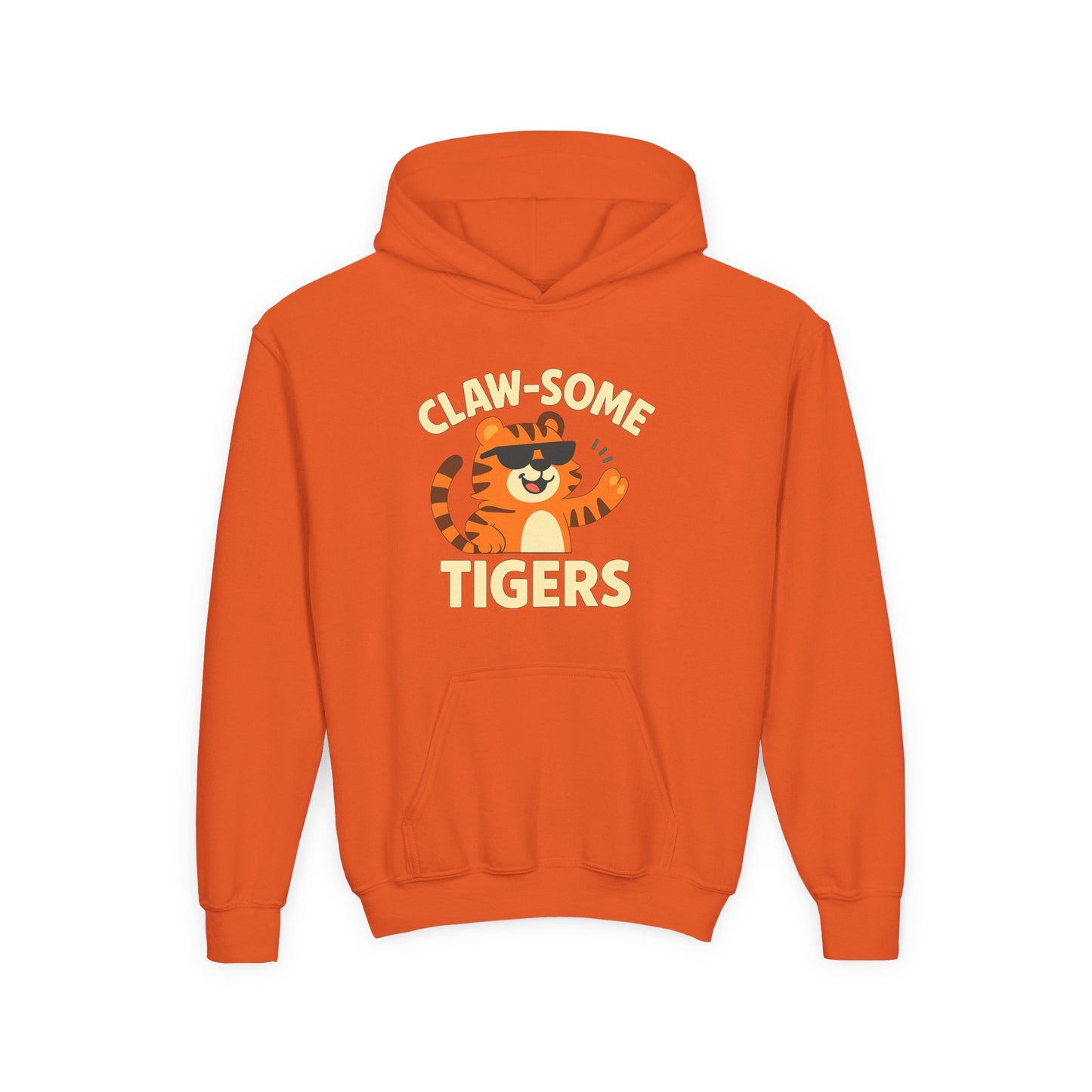 Claw-some Tigers Youth Hoodie, Fun Children's Sweatshirt, Cute Tiger Sweatshirt, Animal Lovers Gift, Perfect for Kids' Parties