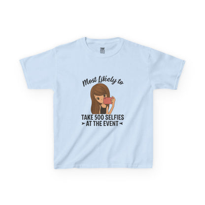 Kids Tee - Selfie Motivational Trendy Fun Design for Kids