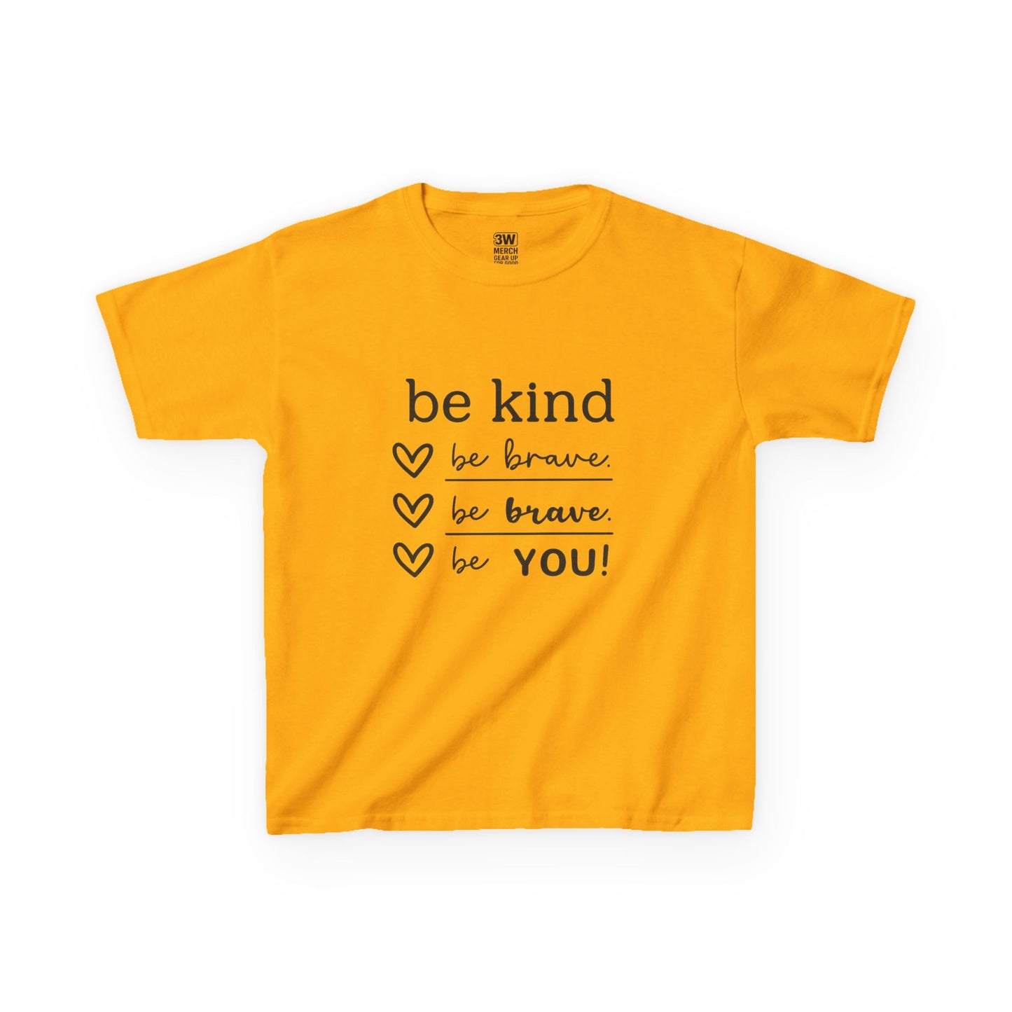 Kids Tee Inspirational Be Kind Be Brave Motivational Shirt Kids Inspirational Tee, for Boys and Girls, Everyday Wear, Gift for Children
