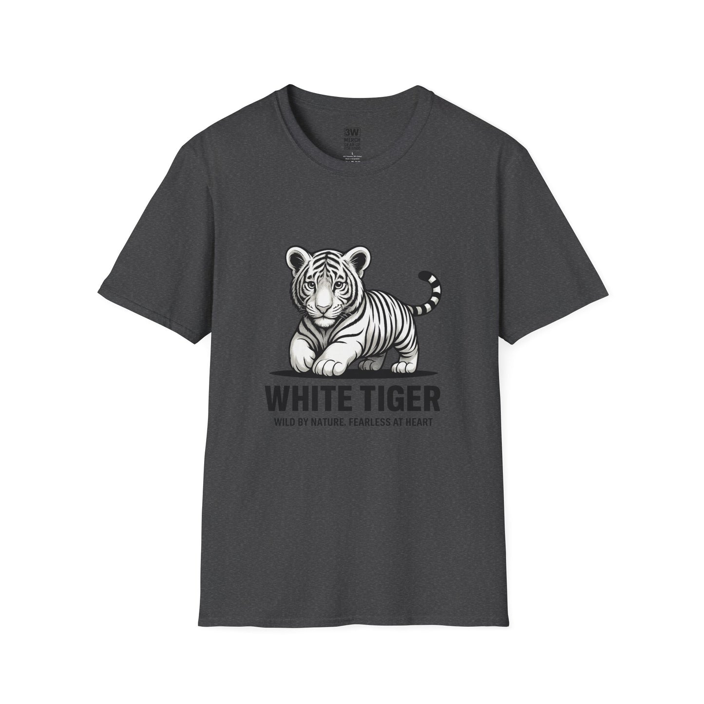 Wild and Fearless White Tiger T-Shirt - Nature Lover Gift