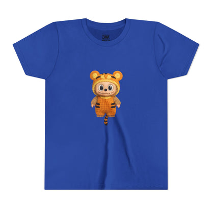 Tiger-Inspired Labooboo Youth Tee, Kids Animal T-Shirt, Fun Playwear, Gift for Birthdays, Woodland Adventure, Back-to-School, Halloween
