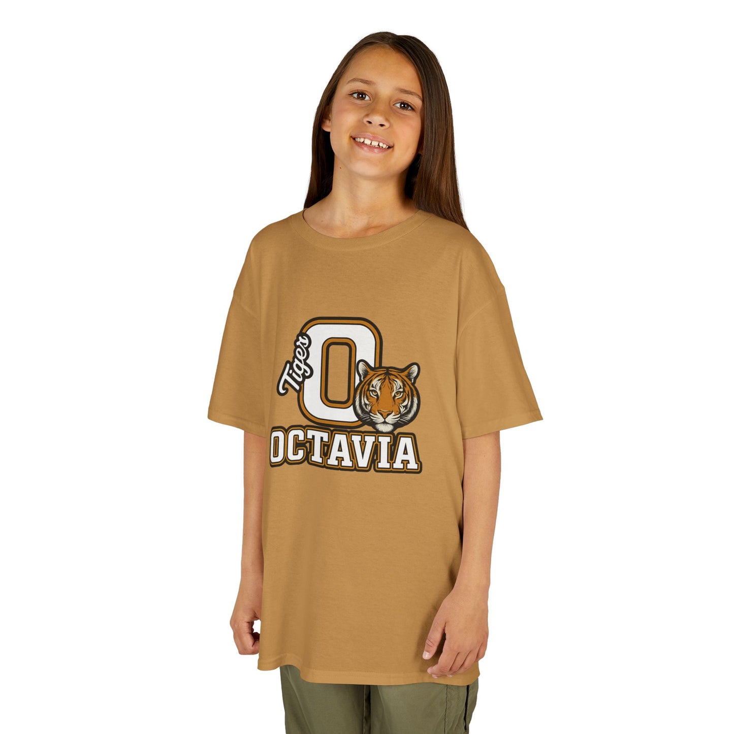 Personalized Tiger Mascot T-Shirt – Custom Name Varsity Style School Spirit Tee, Sports Team Pride Shirt, Gift for Kids & Adults