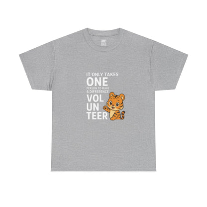 Volunteer Tiger T-Shirt, Super Soft, Customizable, garment-dyed