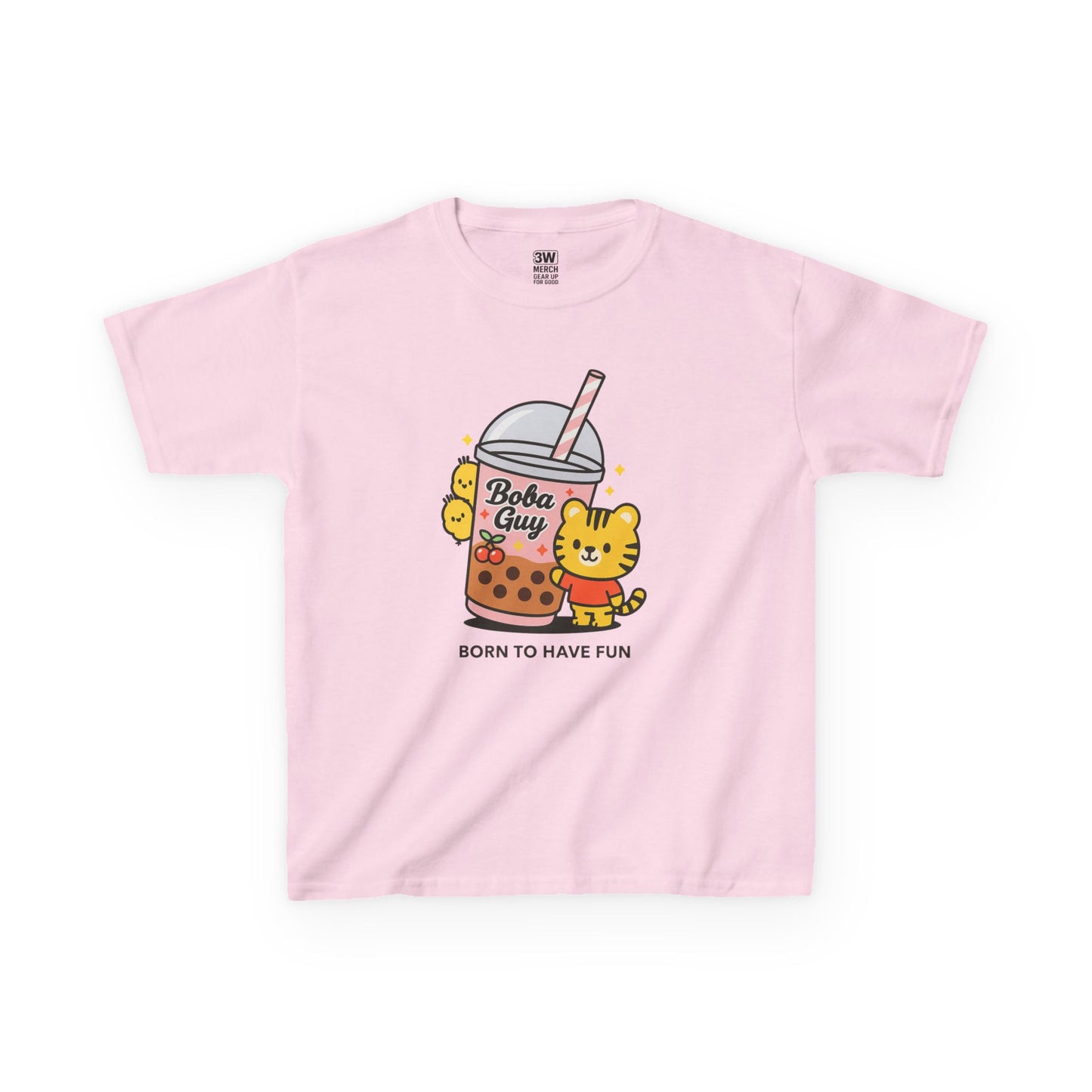 Kids Tee - Kawaii Boba Girl Bubble Tea Shirt, Cute Bear T-Shirt for Trendy Kids 2025