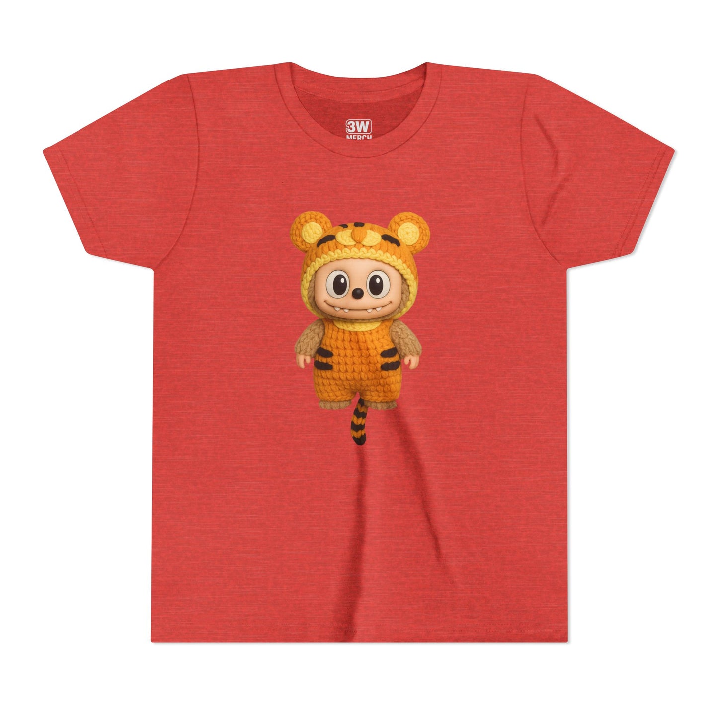 Tiger-Inspired Labooboo Youth Tee, Kids Animal T-Shirt, Fun Playwear, Gift for Birthdays, Woodland Adventure, Back-to-School, Halloween