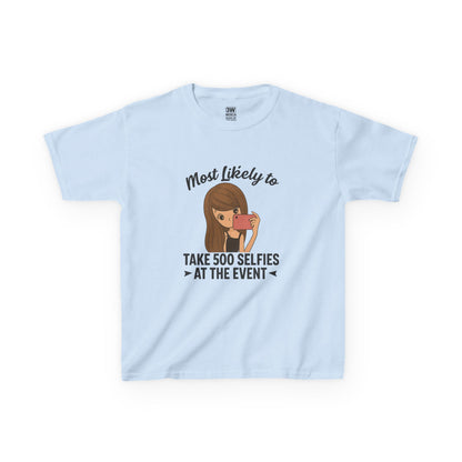 Kids Tee - Selfie Motivational Trendy Fun Design for Kids