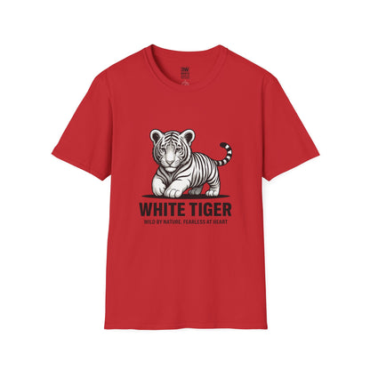 Wild and Fearless White Tiger T-Shirt - Nature Lover Gift