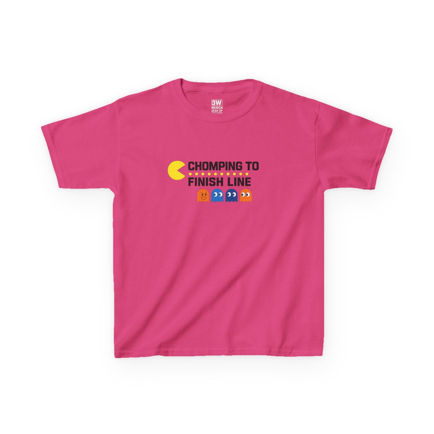 Pac-Man Jog-A-Thon T-Shirt | “Chomping to the Finish Line” Retro Game Tee | School Spirit Shirt | Custom Team & Class Shirt | Fun Run Fundraiser Shirt