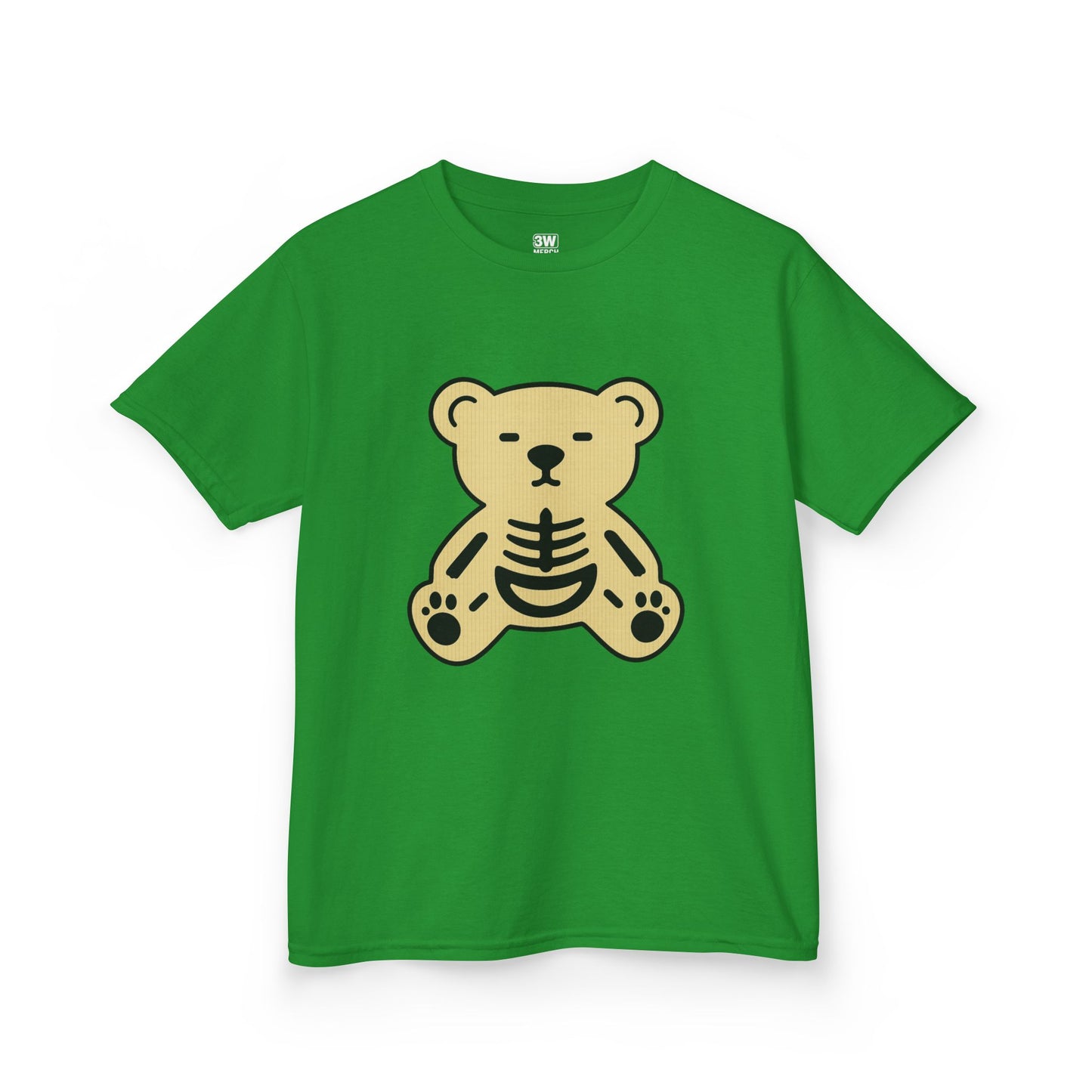 Halloween Skeleton Bear Kids Tee, Cute Graphic Tee, Halloween Costume Shirt, Birthday Gift for Kids, Fun Toddler Apparel
