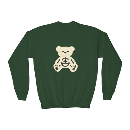 Skeleton Teddy Bear Sweatshirt | Y2K Streetwear Crewneck | Oversized Aesthetic Pullover | Cozy Fall Hoodie | Trending TikTok Outfit 2025