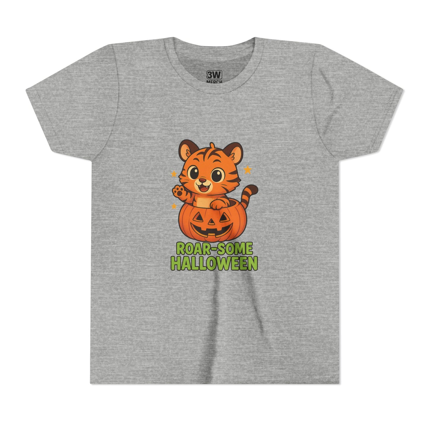 Roar-some Halloween Youth Tee | Fun Kids' Shirt for Halloween Parties, Trick-or-Treating, Costume Events, Autumn Wear, Gift Ideas, Motivation T-shirts