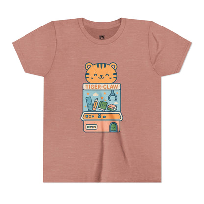 Cute Tiger-Claw Youth Tee - Fun Graphic T-Shirt for Kids, Playful Outfit, Birthday Gift, Animal Lover Shirt, Colorful Kids Apparel