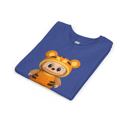 Cute Tiger-Inspired Youth Tee, Kids Animal T-Shirt, Fun Playwear, Gift for Birthdays, Woodland Adventure