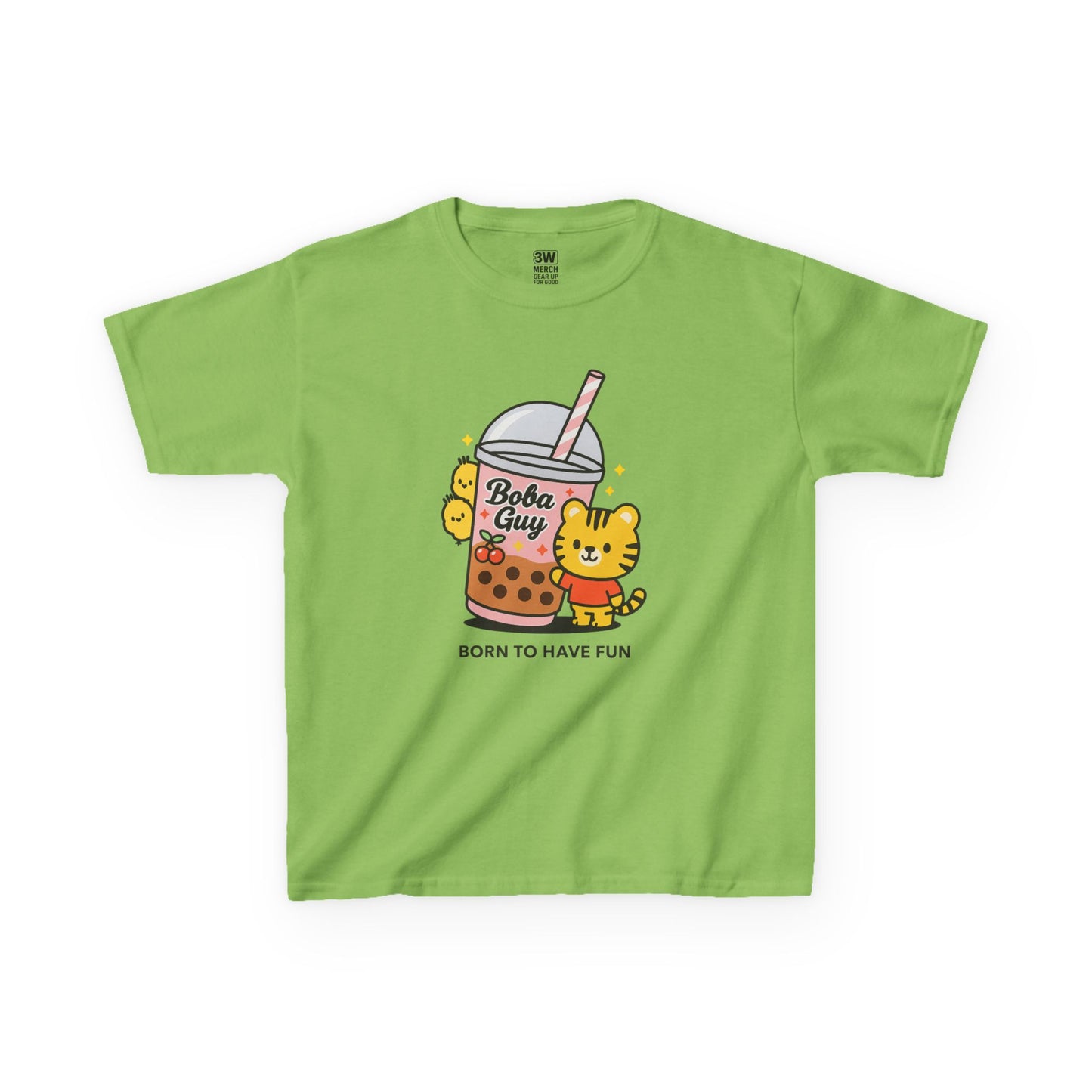 Kids Tee - Kawaii Boba Girl Bubble Tea Shirt, Cute Bear T-Shirt for Trendy Kids 2025