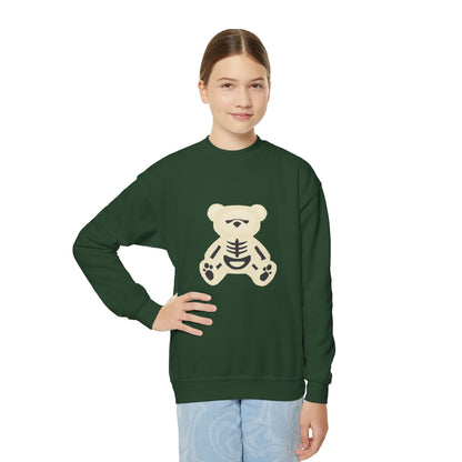 Skeleton Teddy Bear Sweatshirt | Y2K Streetwear Crewneck | Oversized Aesthetic Pullover | Cozy Fall Hoodie | Trending TikTok Outfit 2025