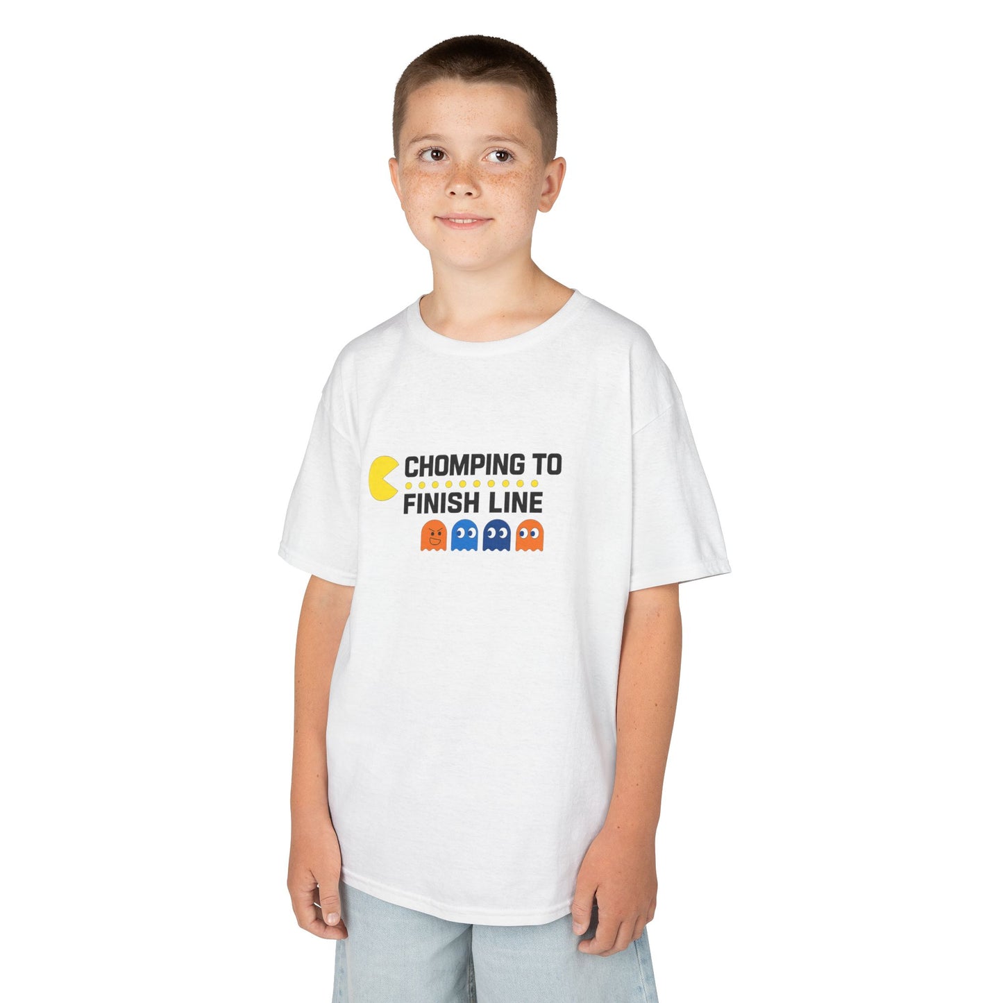 Pac-Man Jog-A-Thon T-Shirt | “Chomping to the Finish Line” Retro Game Tee | School Spirit Shirt | Custom Team & Class Shirt | Fun Run Fundraiser Shirt