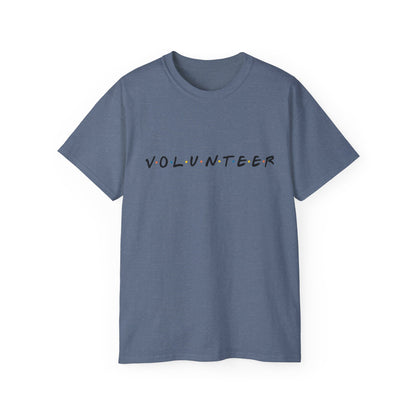 Adult Volunteer Unisex Tee, Casual Cotton Shirt, Fundraiser T-Shirt, Community Service Apparel, Gift for Volunteers, Everyday Wear