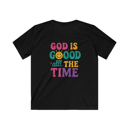 God Is Good All The Time Retro Graphic Tee | Christian Faith Shirt | Inspirational Quote T-Shirt