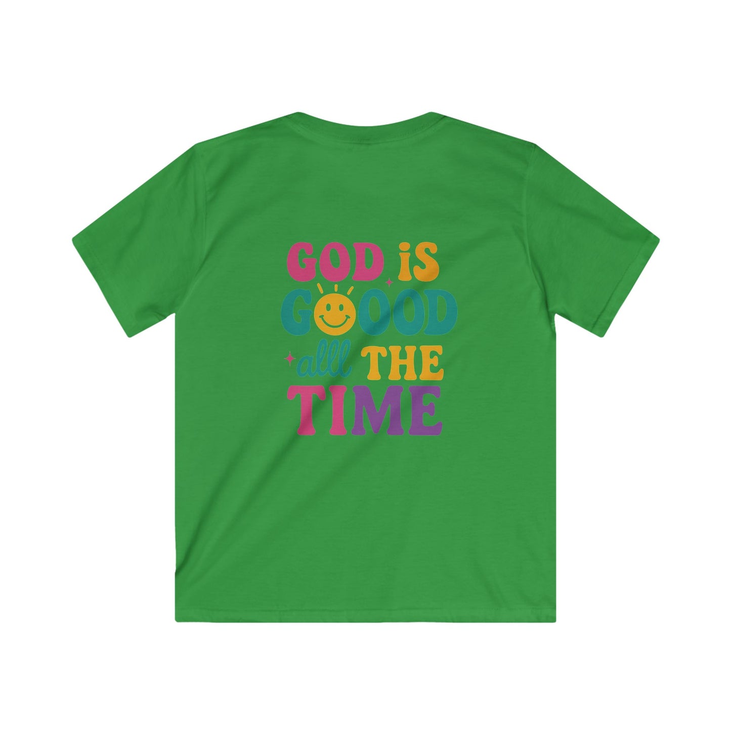 God Is Good All The Time Retro Graphic Tee | Christian Faith Shirt | Inspirational Quote T-Shirt