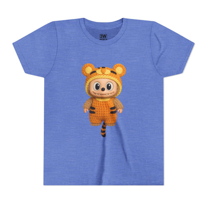 Cute Tiger-Inspired Youth Tee, Kids Animal T-Shirt, Fun Playwear, Gift for Birthdays, Woodland Adventure