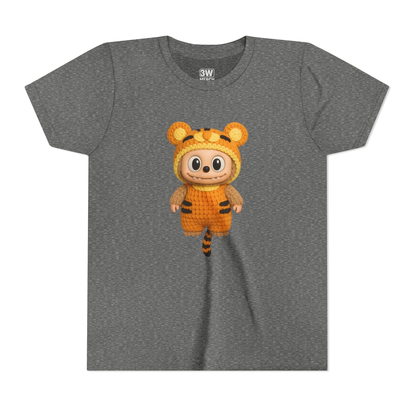Tiger-Inspired Labooboo Youth Tee, Kids Animal T-Shirt, Fun Playwear, Gift for Birthdays, Woodland Adventure, Back-to-School, Halloween