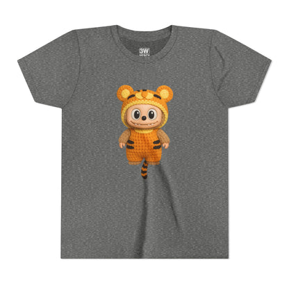 Tiger-Inspired Labooboo Youth Tee, Kids Animal T-Shirt, Fun Playwear, Gift for Birthdays, Woodland Adventure, Back-to-School, Halloween