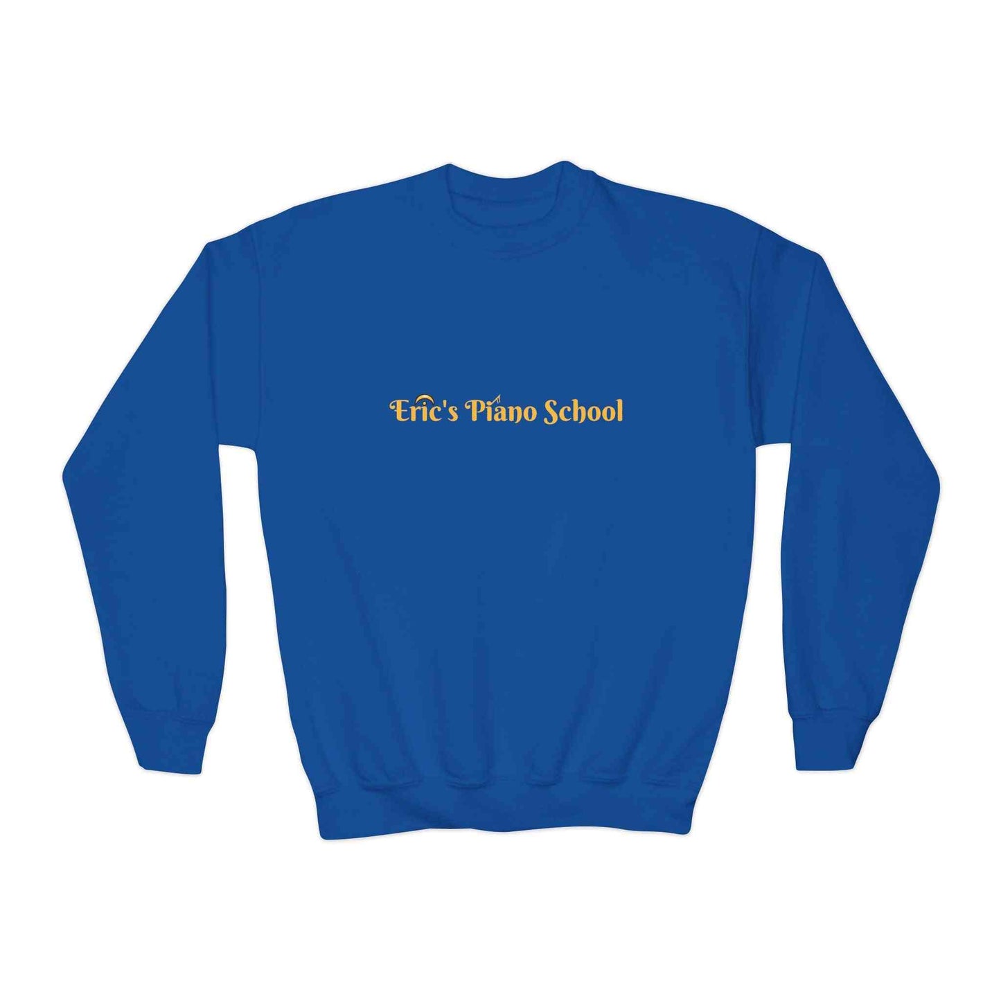Youth sweatshirt cozy oversized crewneck with piano school emblem for kids