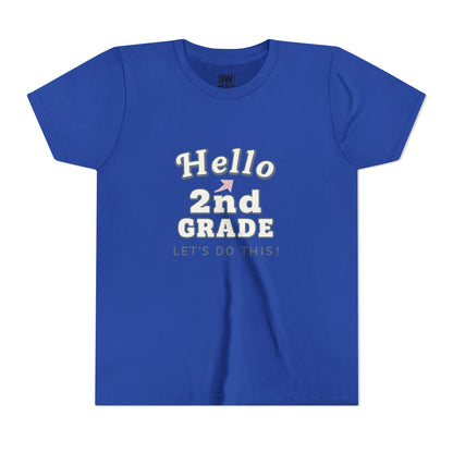 Hello 2nd Grade Youth Tee | Back to School Shirt, Kids Learning Gear, Fun Classroom Clothing, Educational Apparel, Teacher Gift